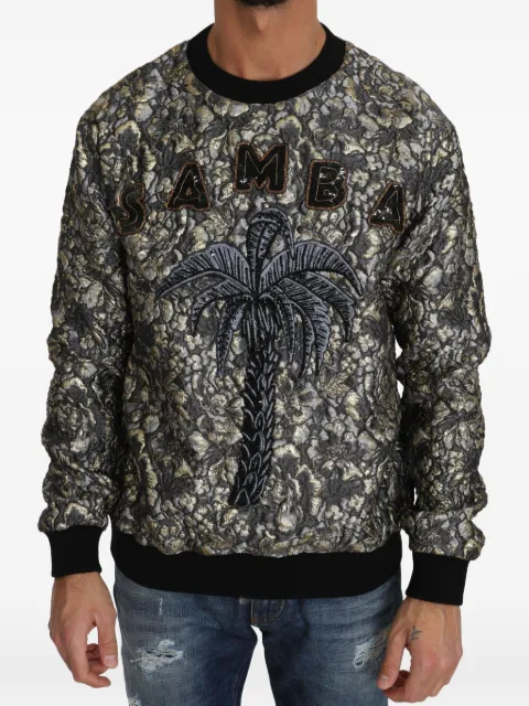 Dolce & Gabbana Samba floral-jacquard sweatshirt
