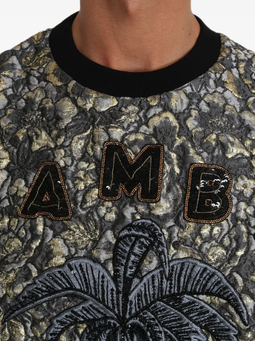 Dolce & Gabbana Samba sweater met bloemen-jacquard Grijs