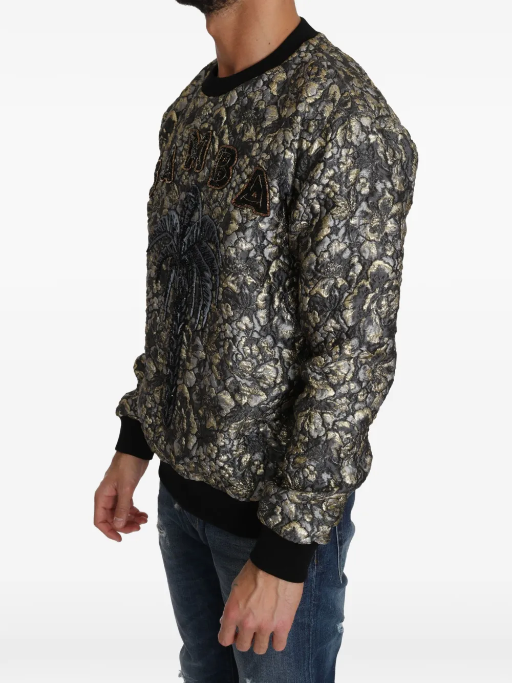 Dolce & Gabbana Samba sweater met bloemen-jacquard Grijs