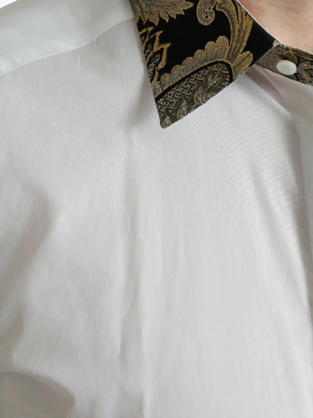 Dolce & Gabbana jacquard-collar shirt Wit