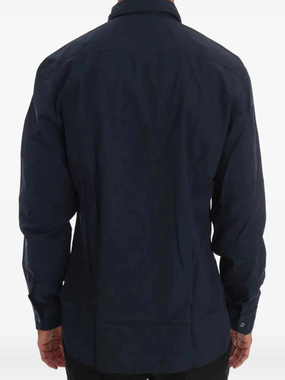 John Galliano Overhemd met popeline textuur Blauw