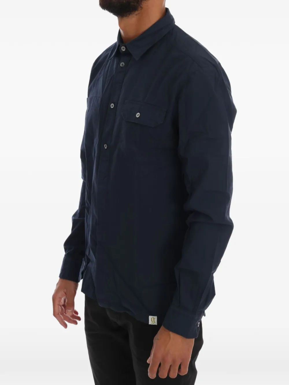 John Galliano Overhemd met popeline textuur Blauw