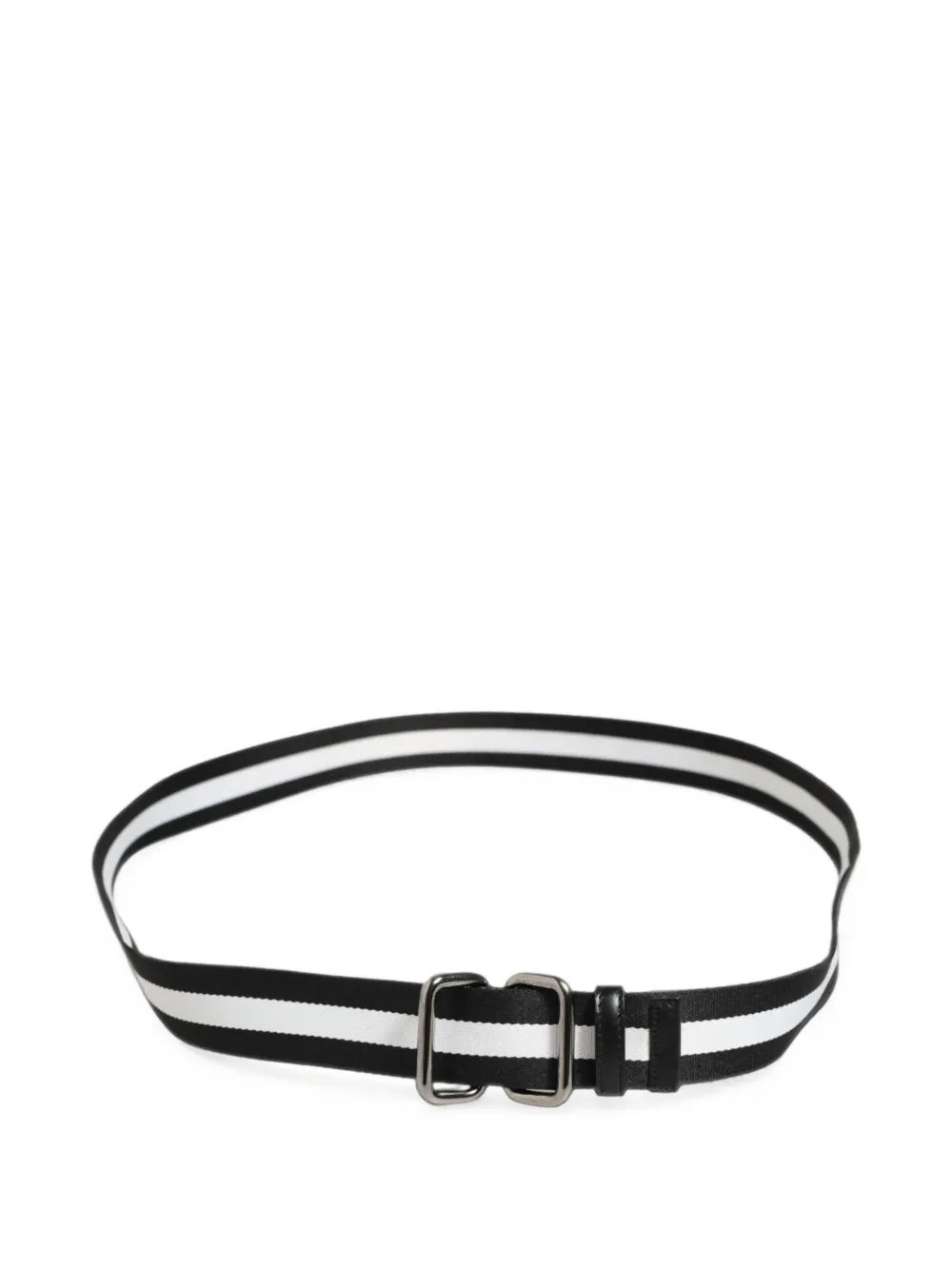 Dolce & Gabbana striped metal-buckle belt