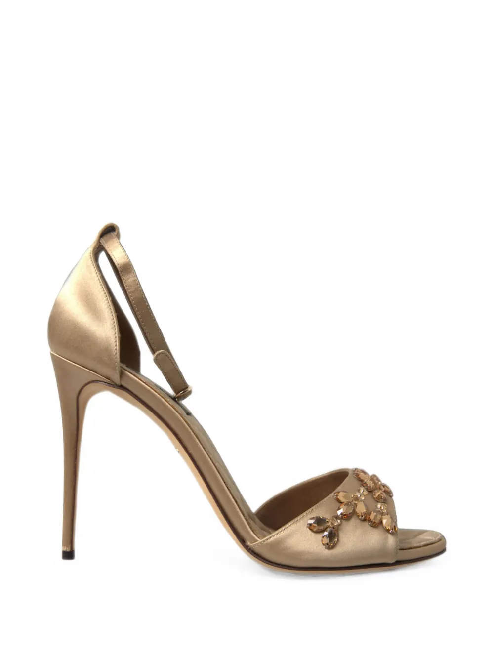 Dolce & Gabbana crystal-embellished ankle-strap sandals - Or
