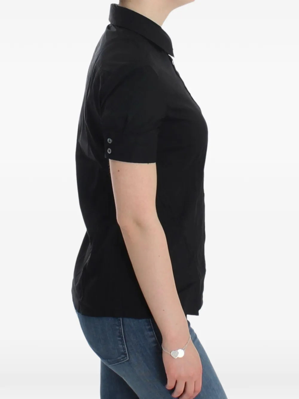 John Galliano short-sleeve button-up shirt Zwart