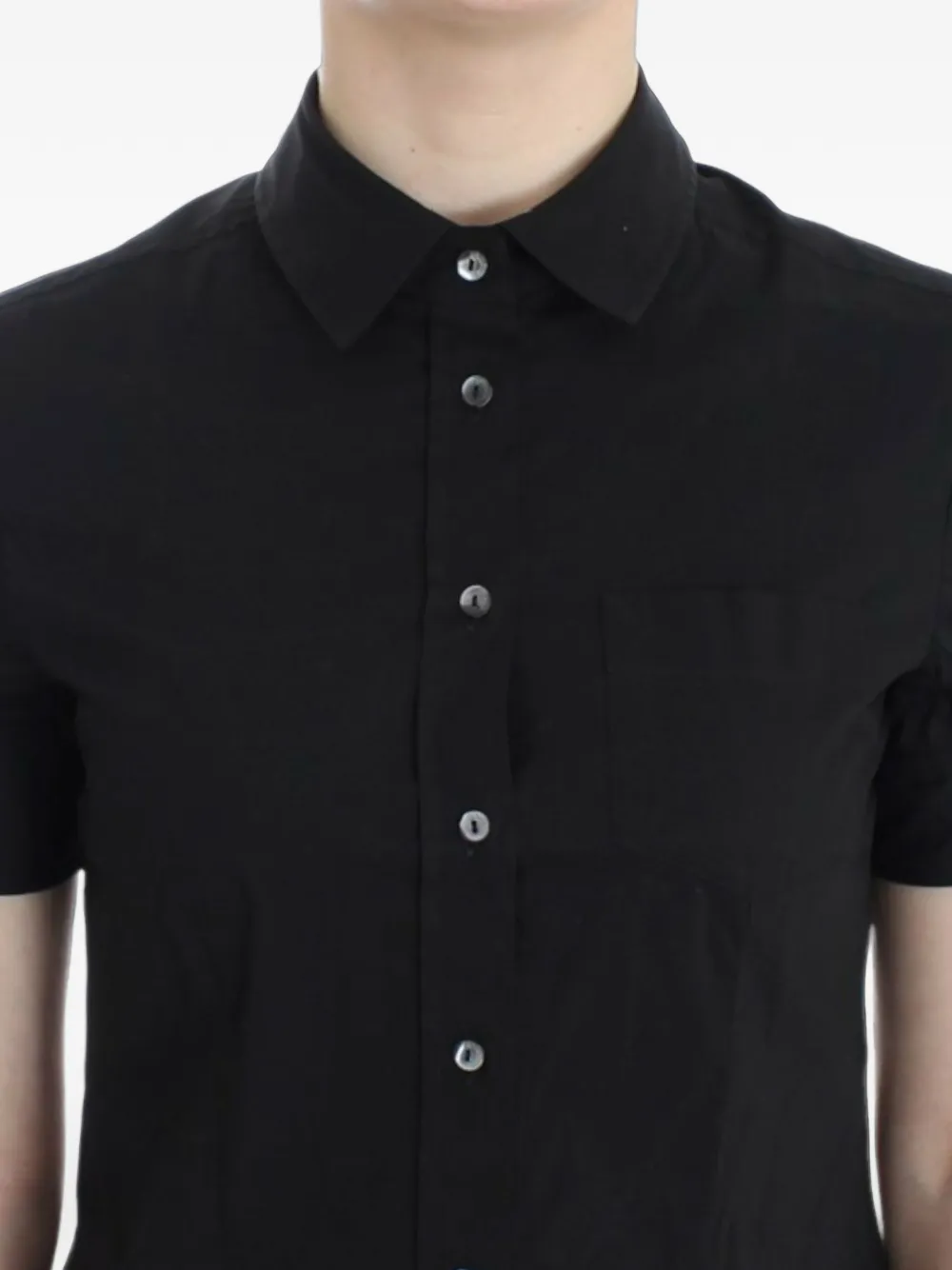 John Galliano short-sleeve button-up shirt Zwart