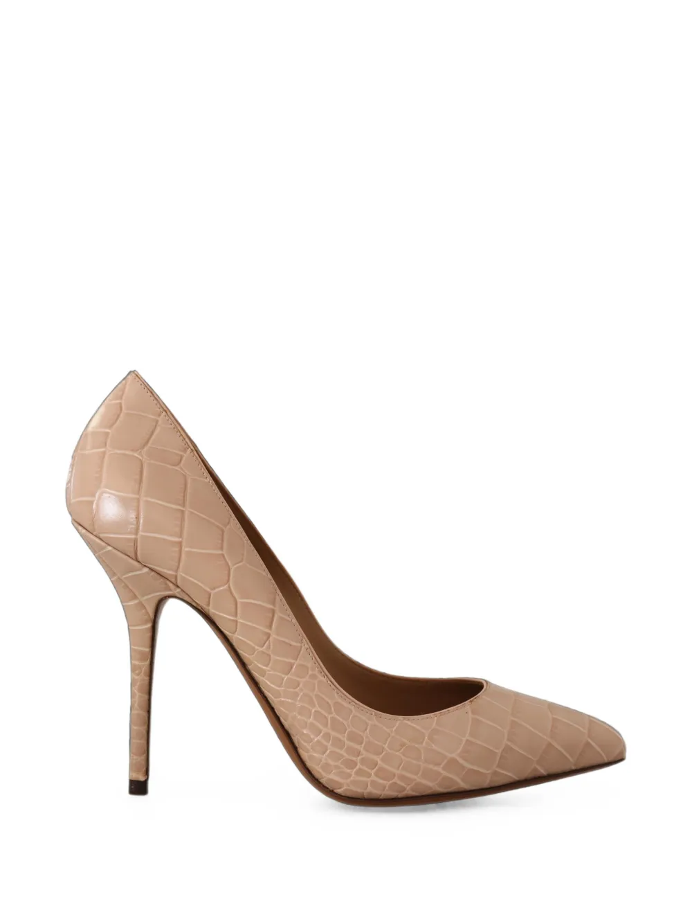 Dolce & Gabbana Bellucci crocodile-embossed leather pumps - Neutrals