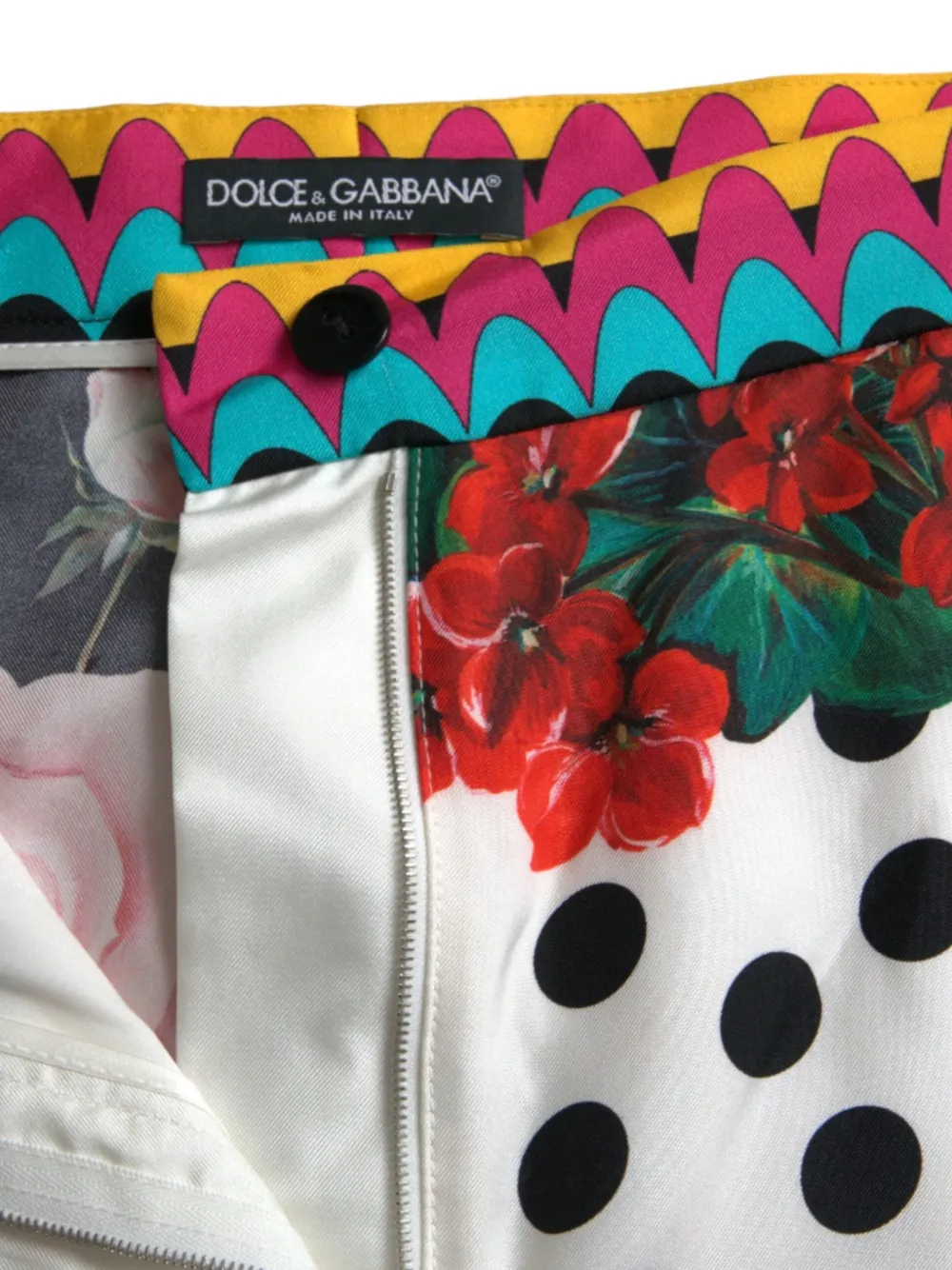 Dolce & Gabbana polka-dot-print floral-print shorts Wit