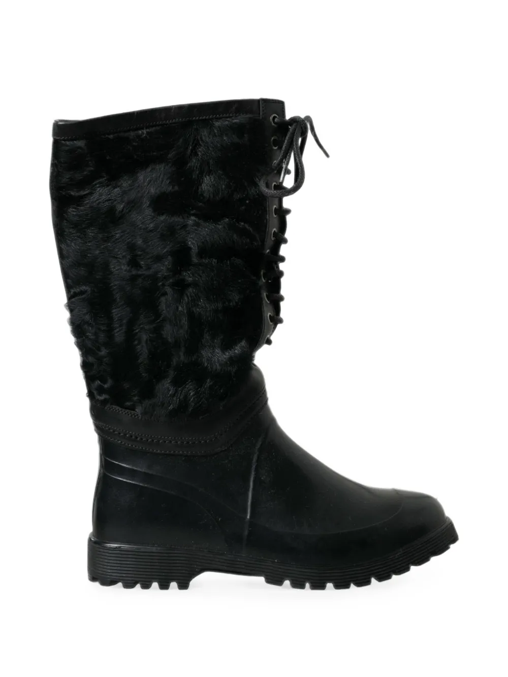 Dolce & Gabbana lace-up shearling boots