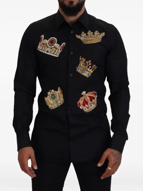 Dolce & Gabbana camisa con corona bordada