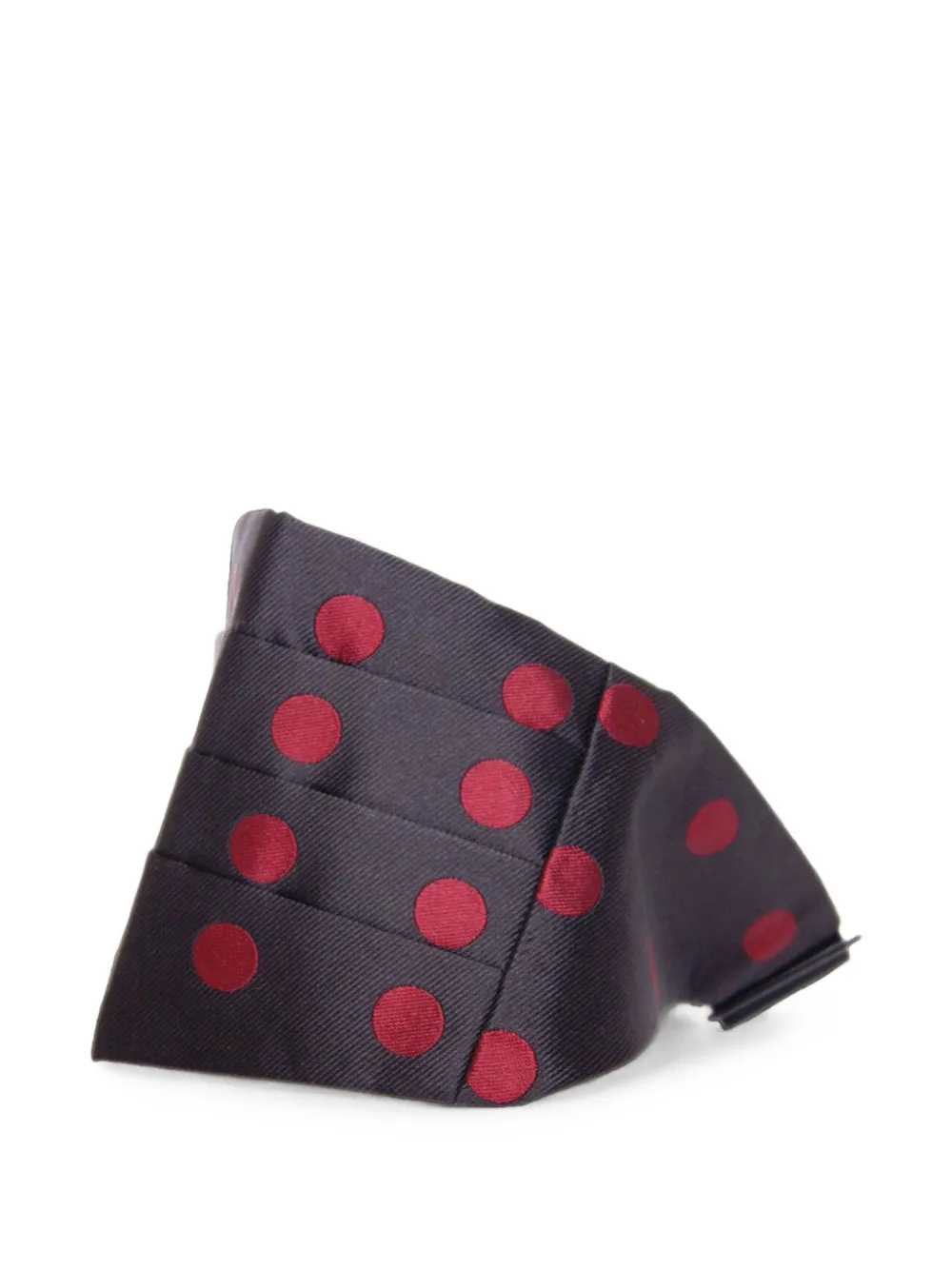 Dolce & Gabbana Geplooide cummerbund met stippen Zwart