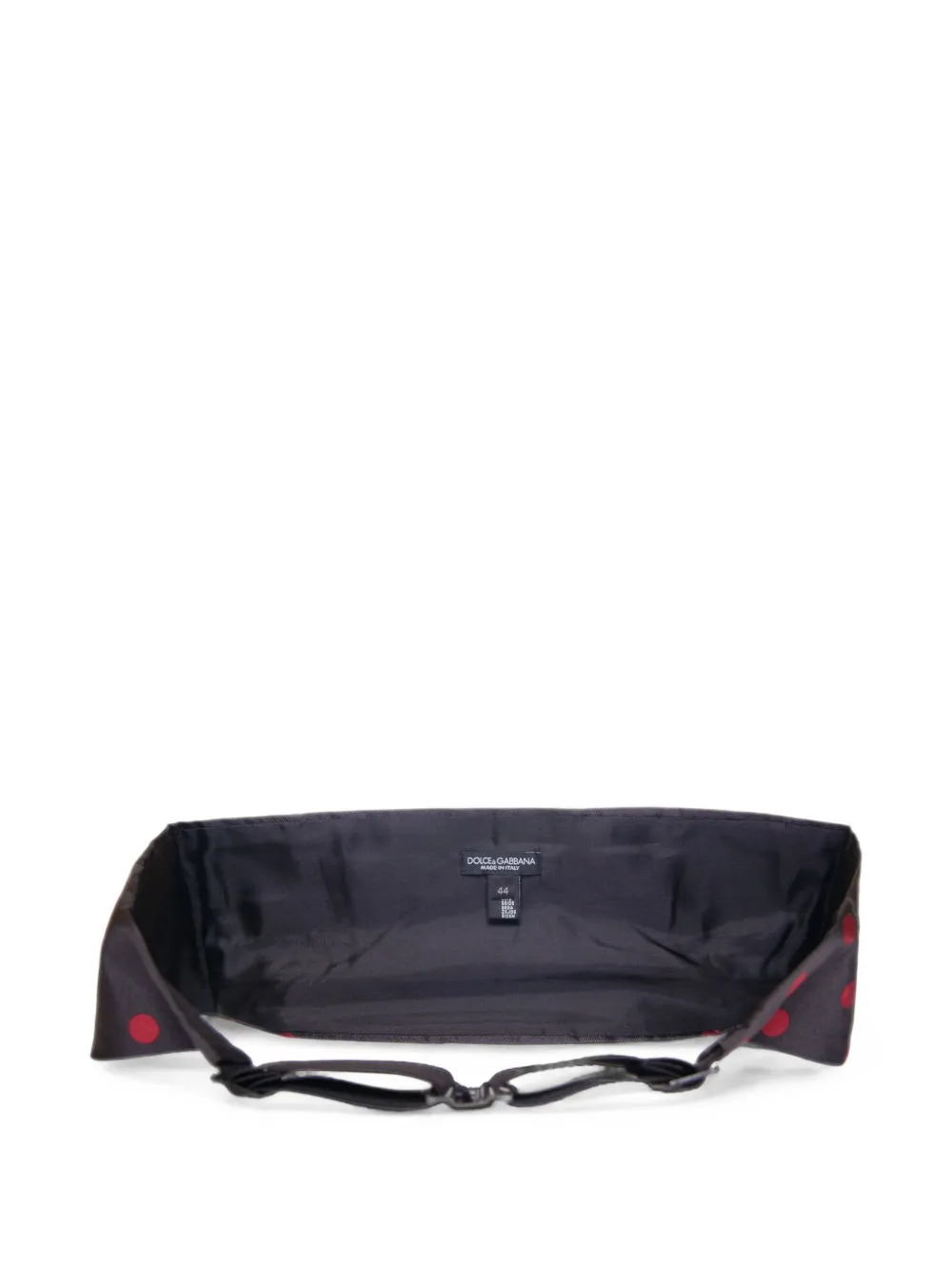 Dolce & Gabbana Geplooide cummerbund met stippen Zwart