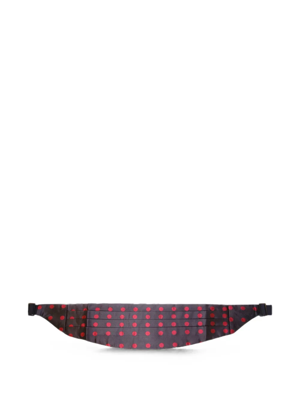 Dolce & Gabbana Geplooide cummerbund met stippen Zwart