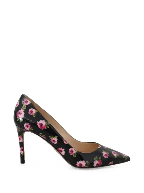 Prada floral-print patent leather pumps
