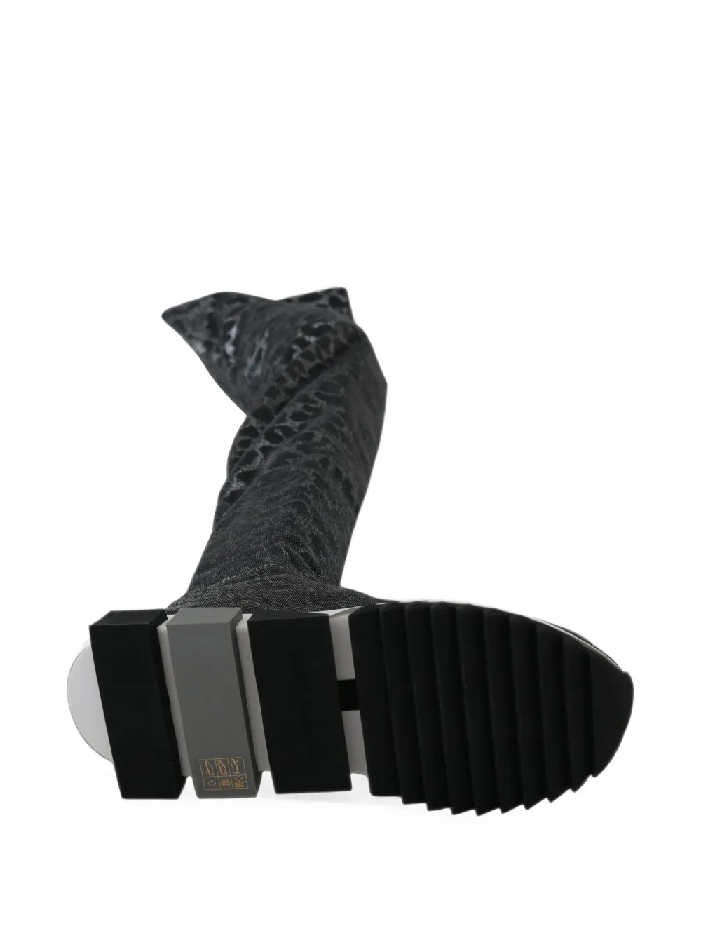 Dolce & Gabbana leopard-print over-the-knee boots Grijs