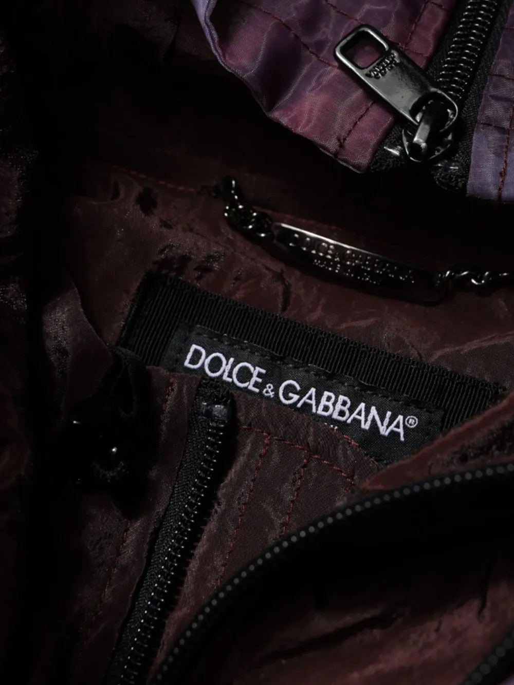 Dolce & Gabbana camouflage hooded jacket Paars