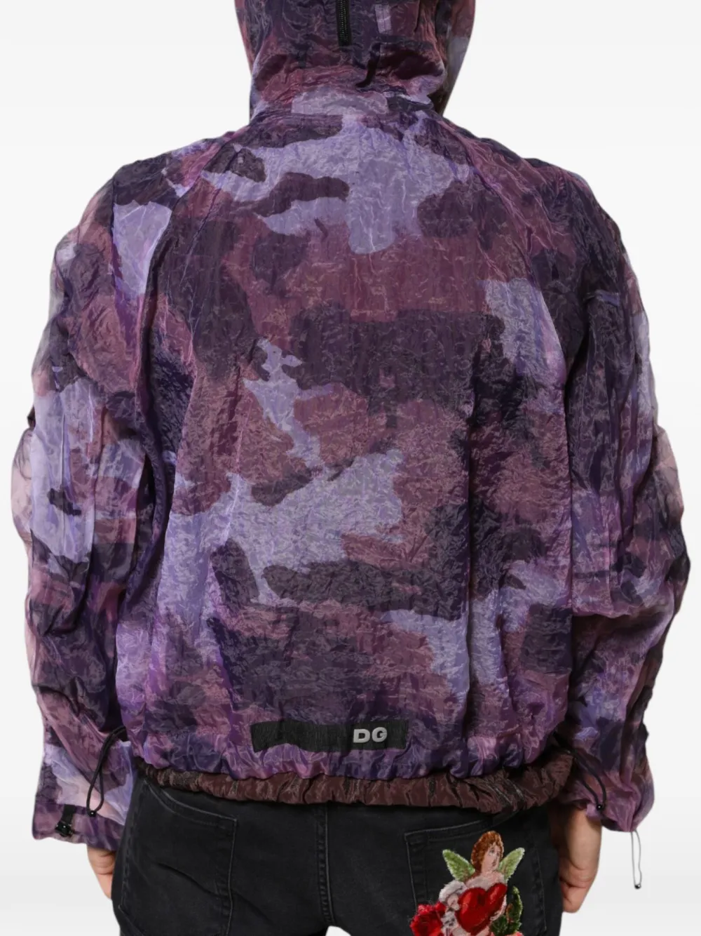 Dolce & Gabbana camouflage hooded jacket Paars
