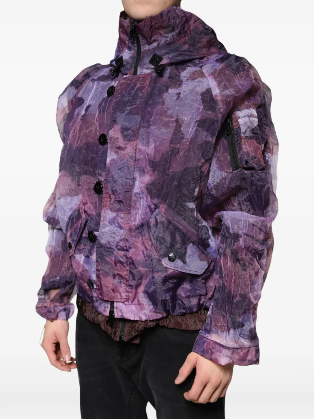 Dolce & Gabbana camouflage hooded jacket Paars
