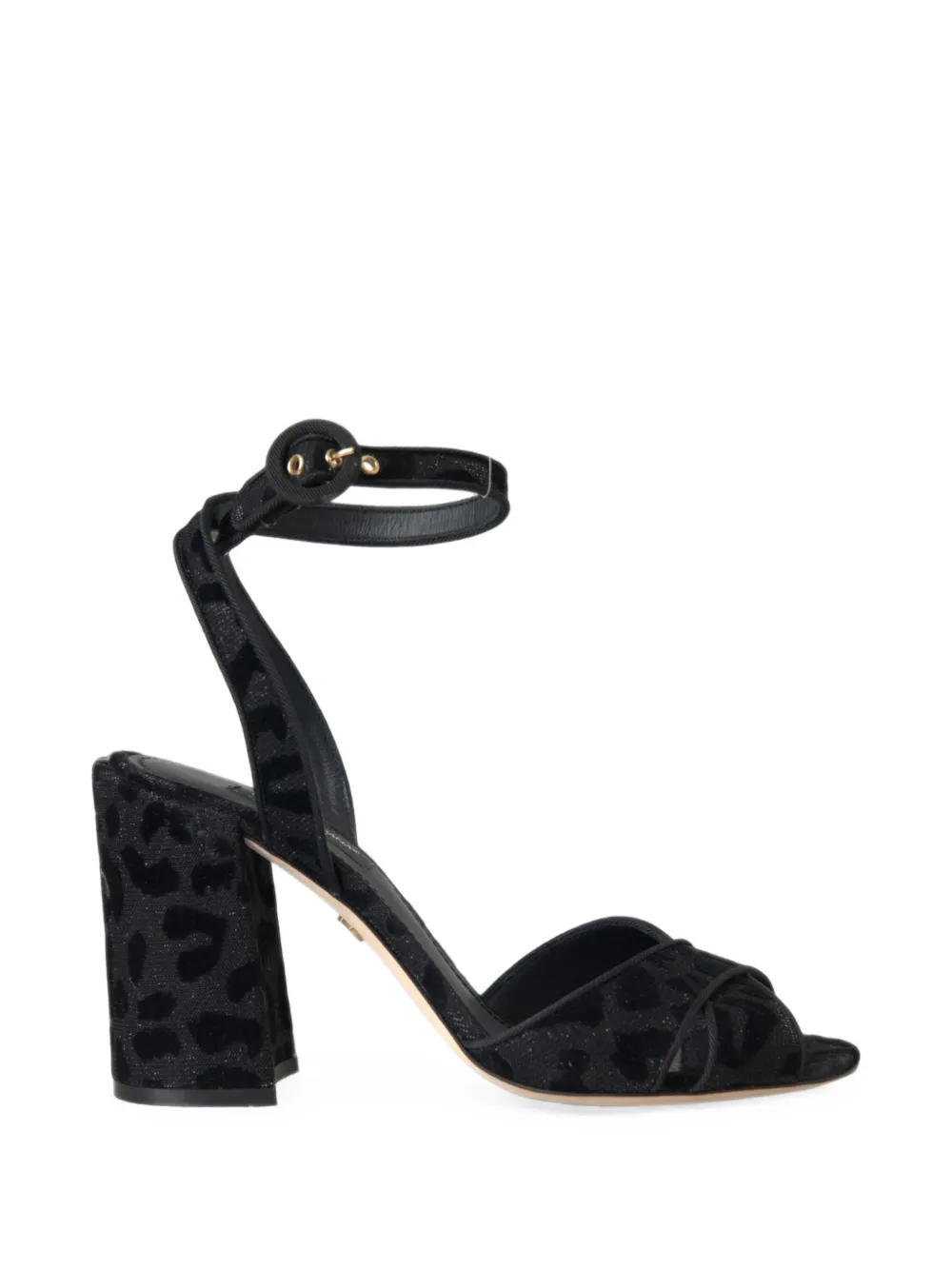Dolce & Gabbana animal-print glitter-detail sandals
