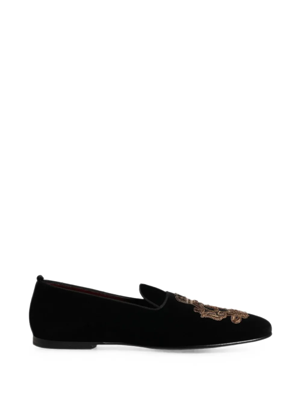 Dolce & Gabbana embroidered velvet loafers - Noir Dolce & Gabbana embroidered velvet loafers - Noir
