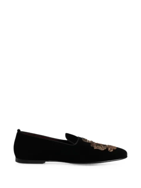 Dolce & Gabbana embroidered velvet loafers