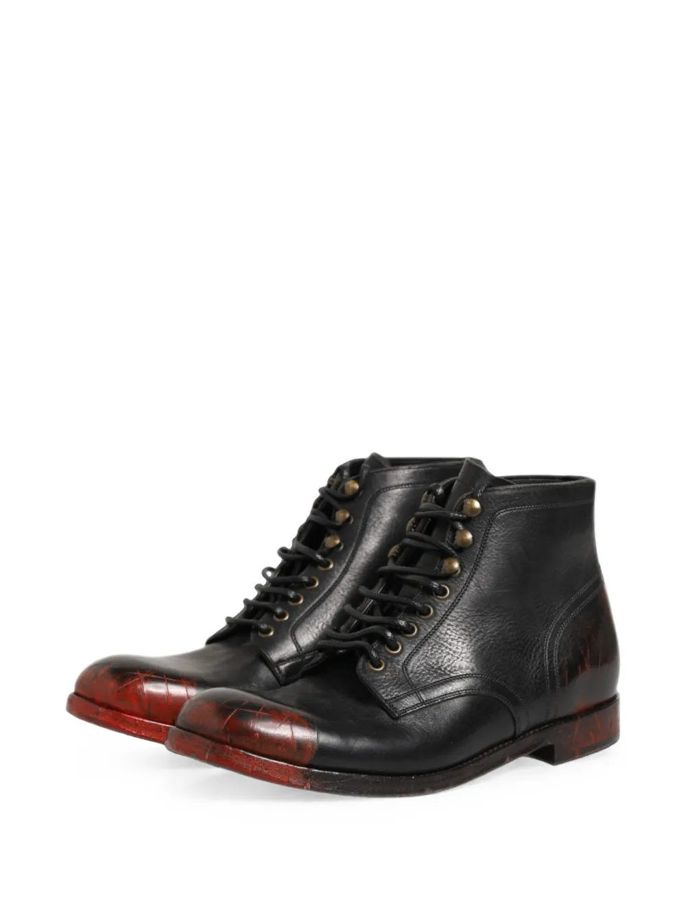 Dolce & Gabbana round-toe ankle boots Zwart