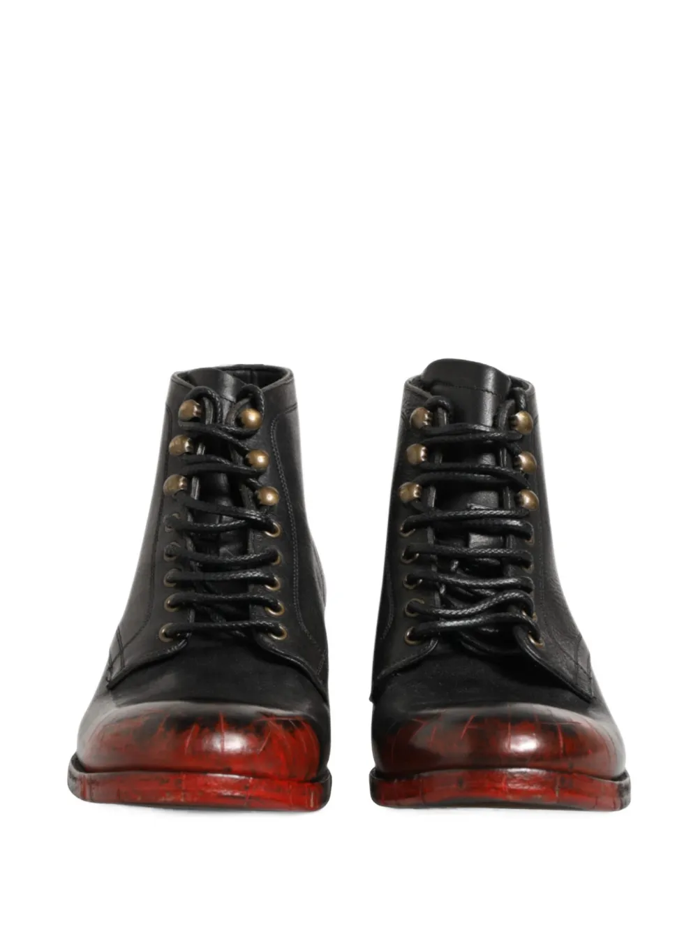 Dolce & Gabbana round-toe ankle boots Zwart