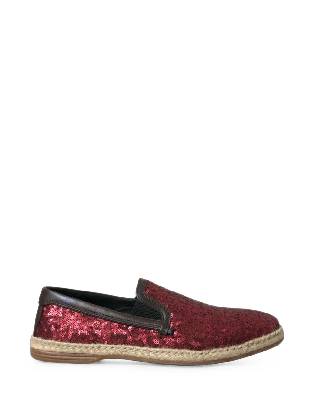 Dolce & Gabbana sequin-embellished loafes - Rosso