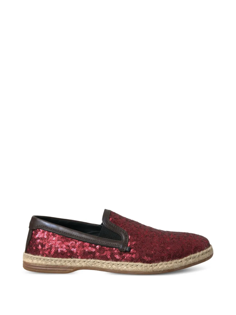 Dolce & Gabbana sequin-embellished loafes - Red