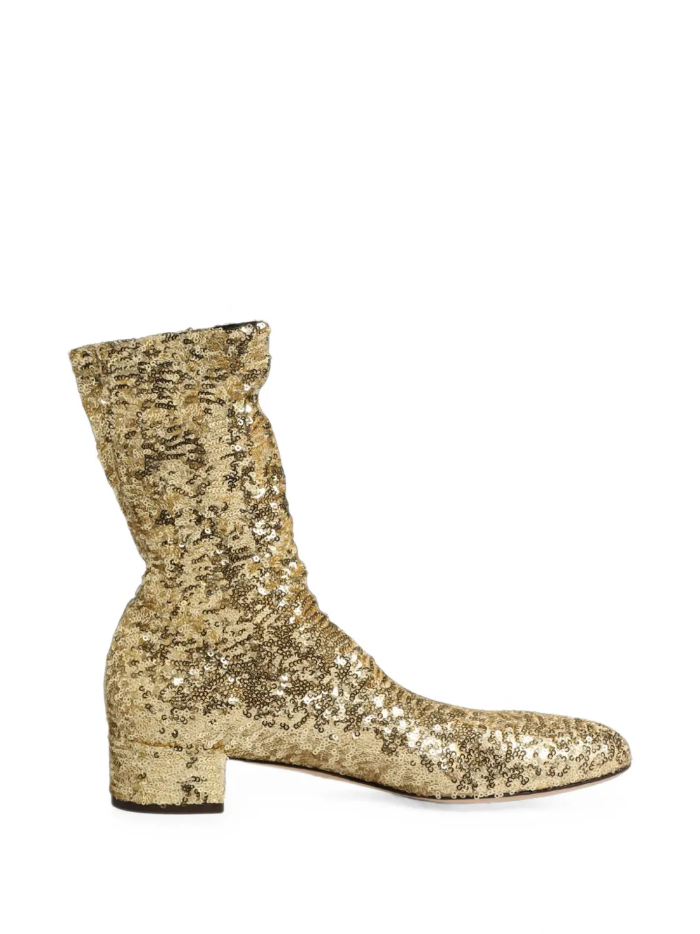 Dolce & Gabbana sequin-embellished ankle boots - Or Dolce & Gabbana sequin-embellished ankle boots - Or