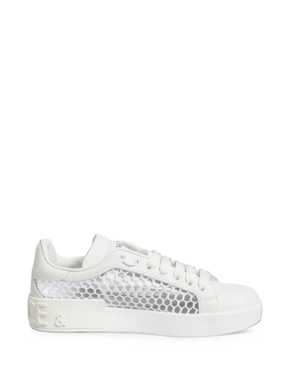 Dolce & Gabbana mesh-panel low-top sneakers - Blanc