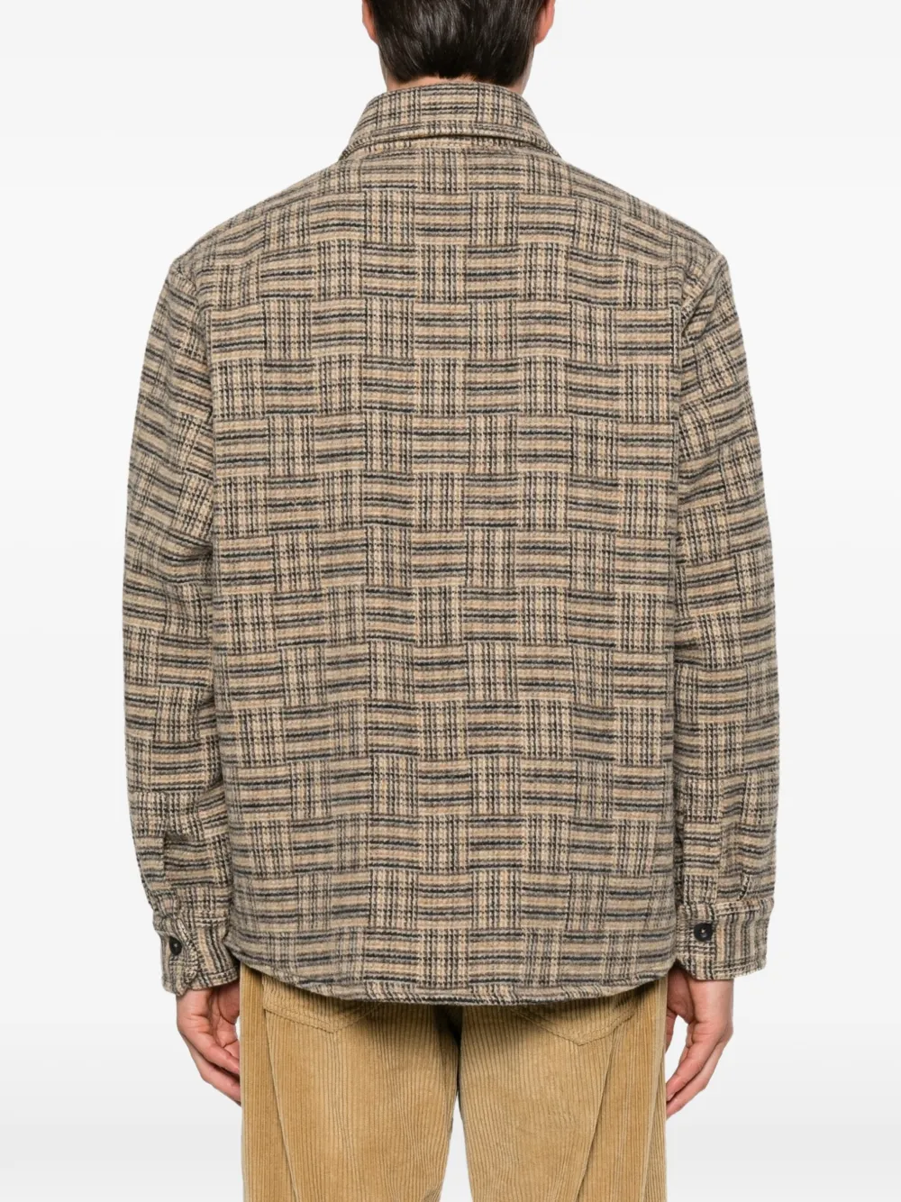 A.P.C. Geruit overhemd Beige