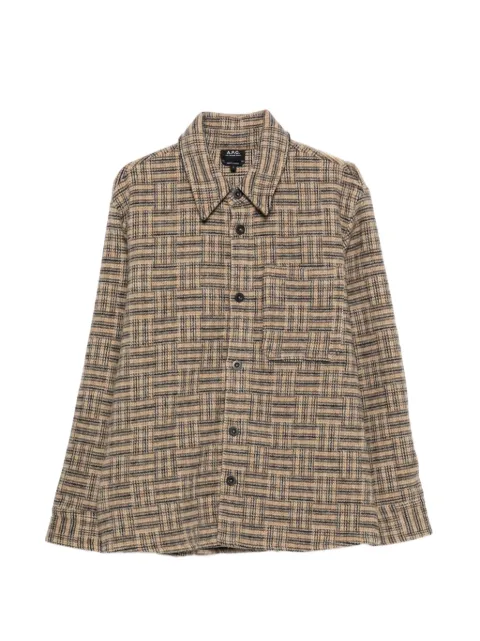 A.P.C. check-pattern button-down shirt