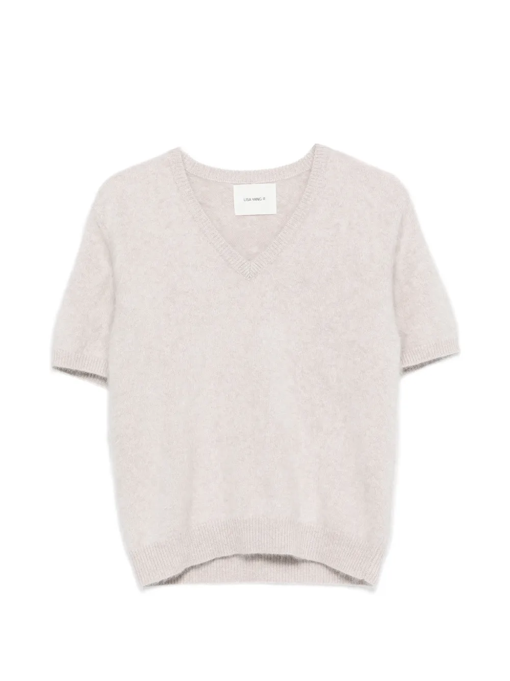 Lisa Yang Lovisa brushed V-neck sweater - Toni neutri