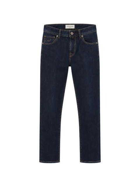 Jacob Cohën logo-embroidered contrast-stitch jeans