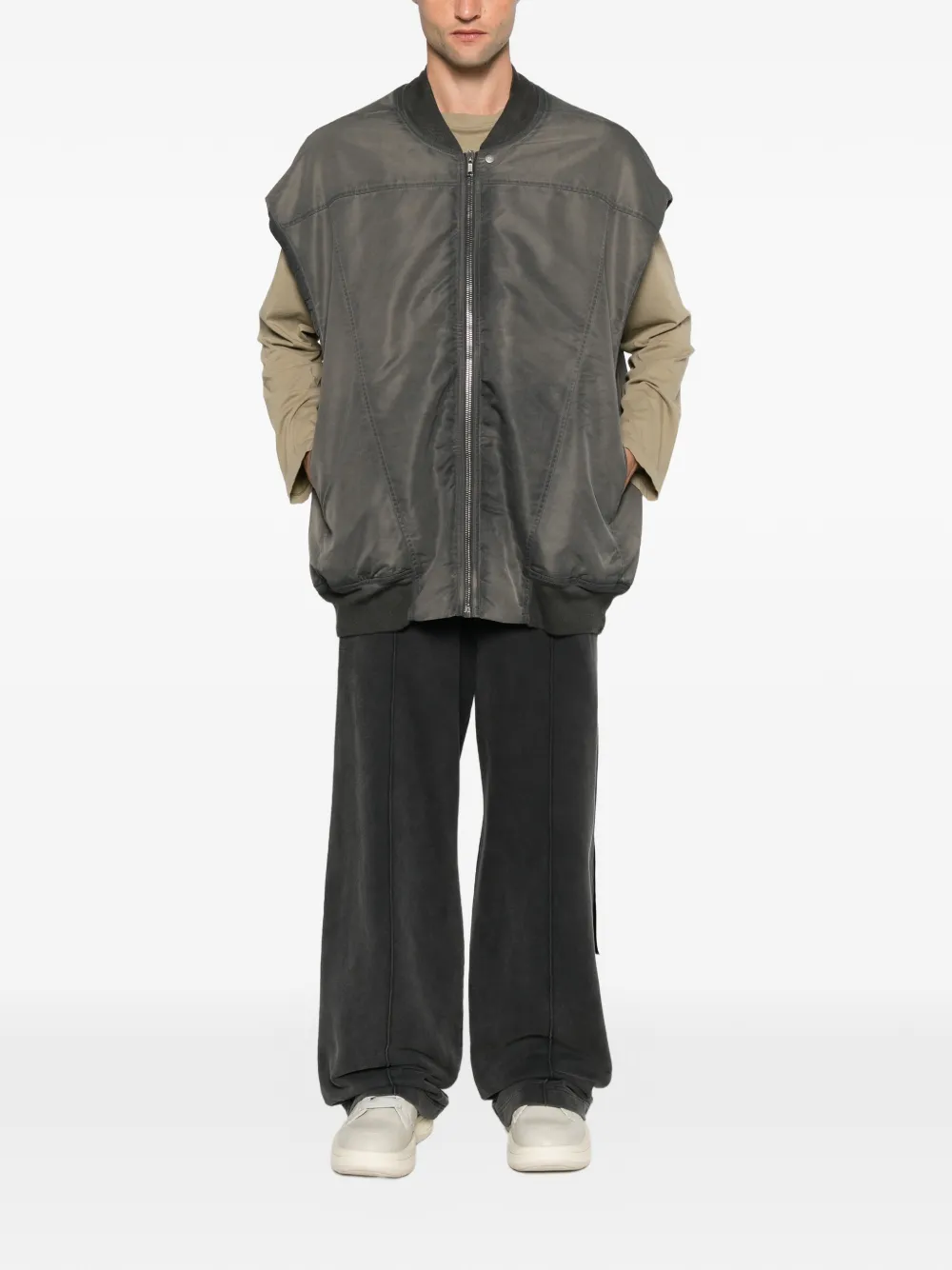 Rick Owens DRKSHDW Oversized bodywarmer Grijs