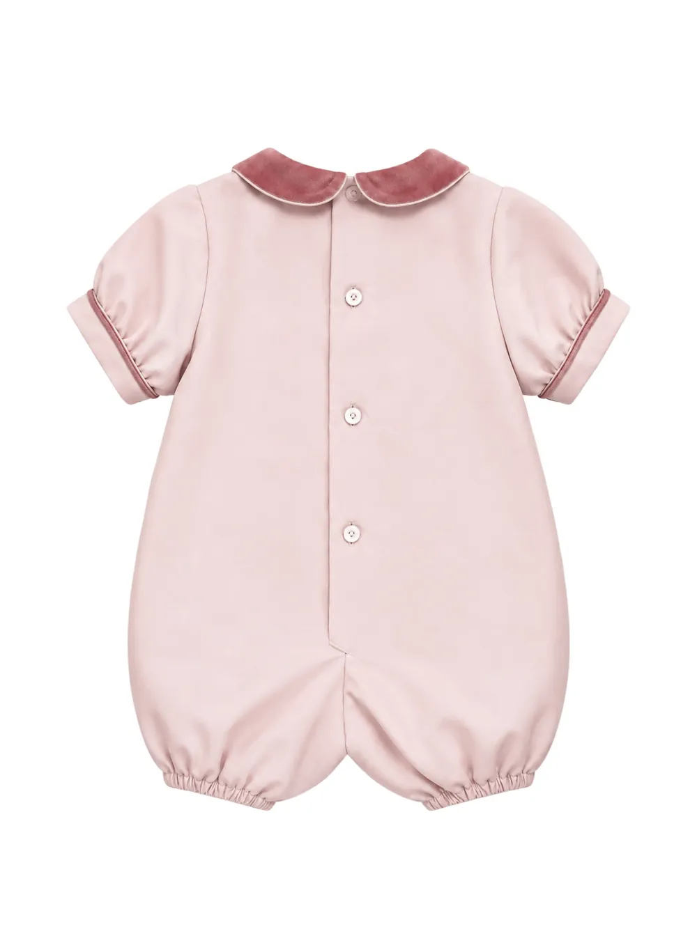 La Stupenderia Gesmockte romper met Peter Pan-kraag Roze