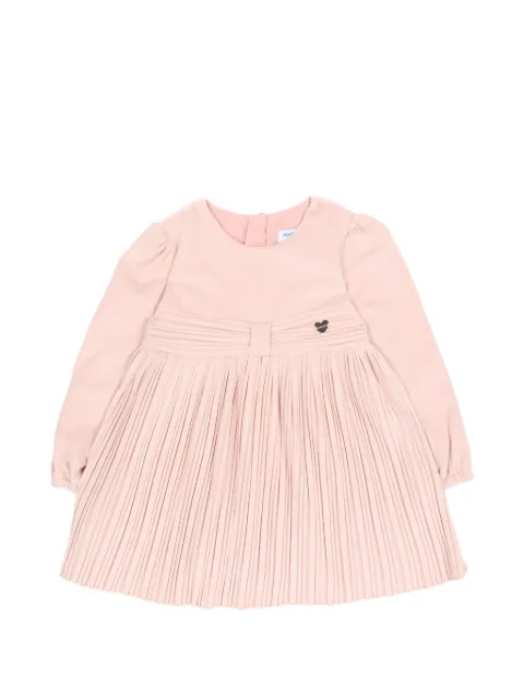 Mayoral pleated long-sleeve dress