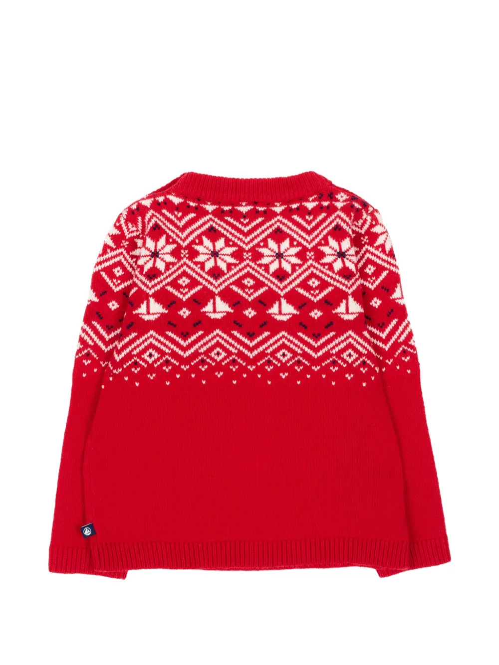 Petit Bateau Fair Isle trui met knopen Rood