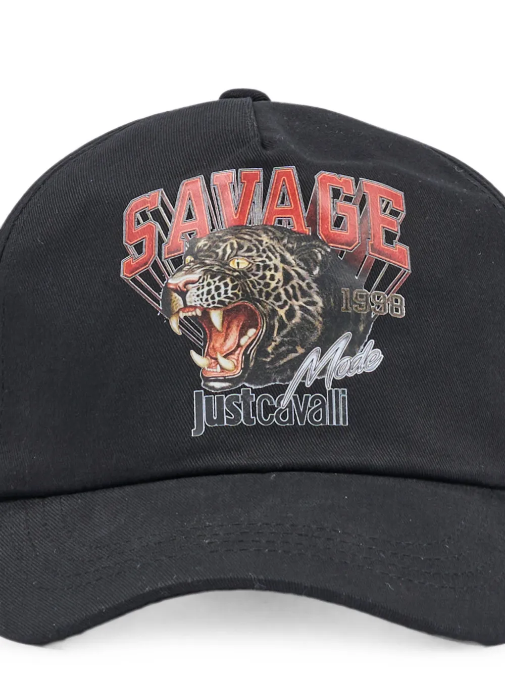 Just Cavalli Kids Honkbalpet met print Zwart