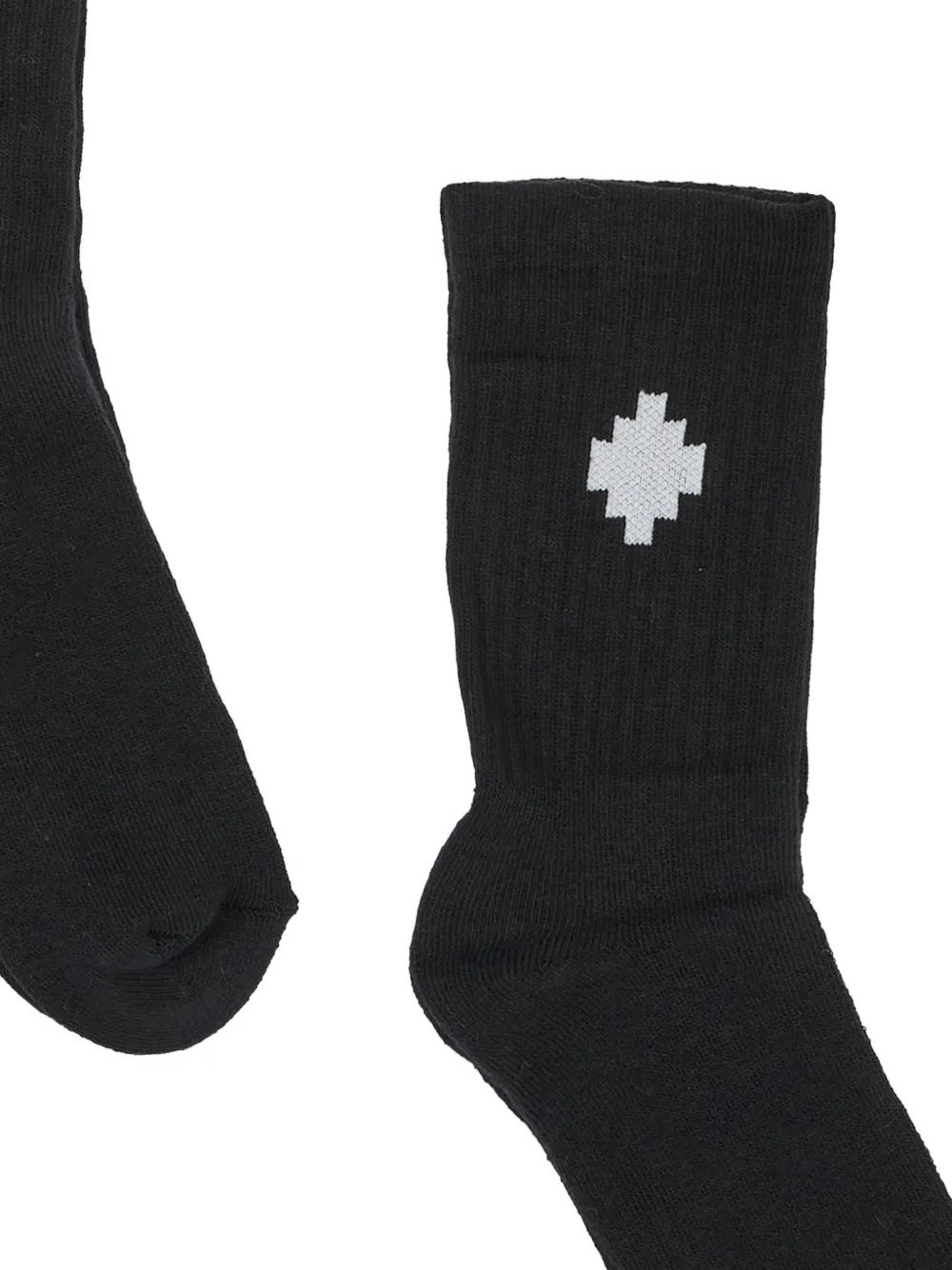 COUNTY OF MILAN KIDS Cross sokken met logo-intarsia Zwart