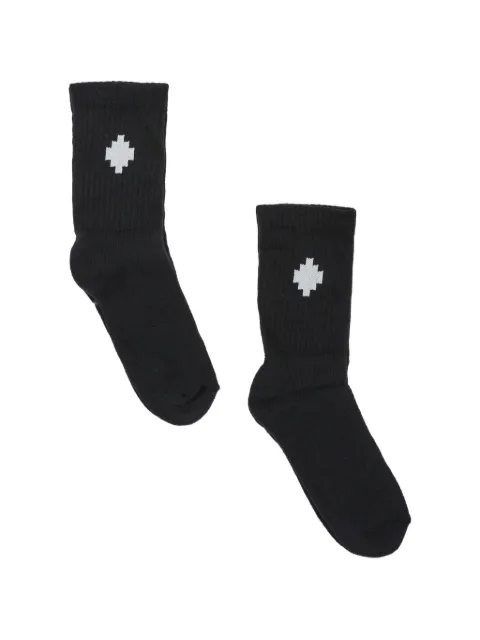 COUNTY OF MILAN KIDS Cross logo-intarsia socks