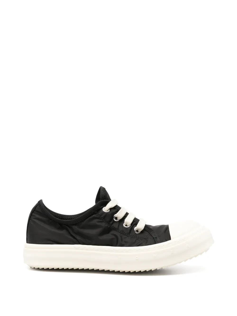 Rick Owens baskets à bout contrastant - Noir