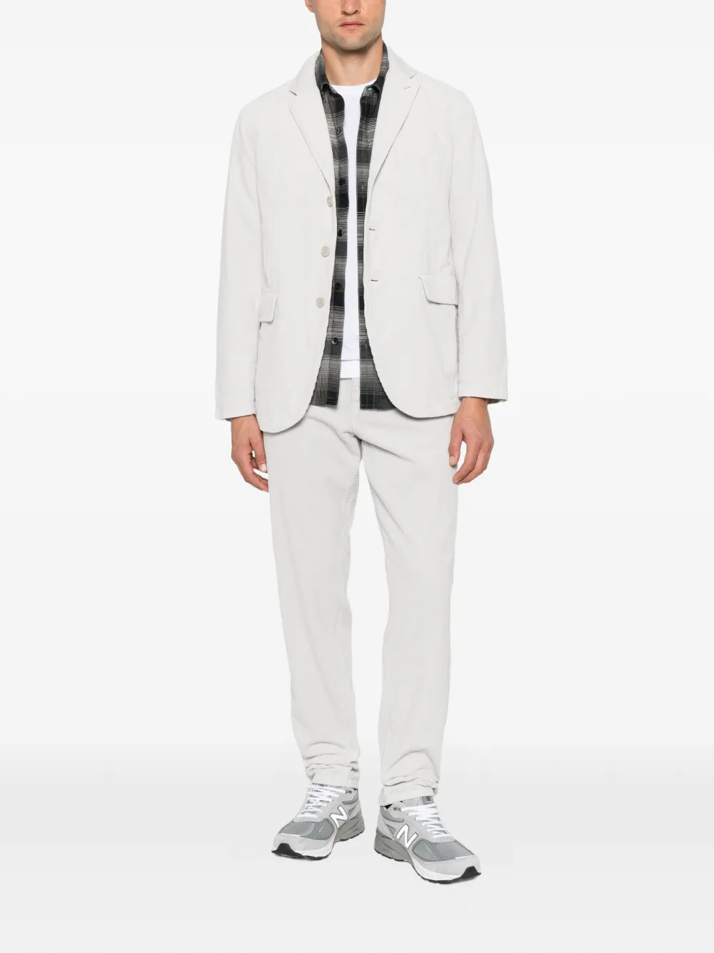 ASPESI Ribfluwelen broek Grijs