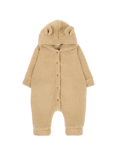 Bamboom hooded teddy-texture sleepsuit