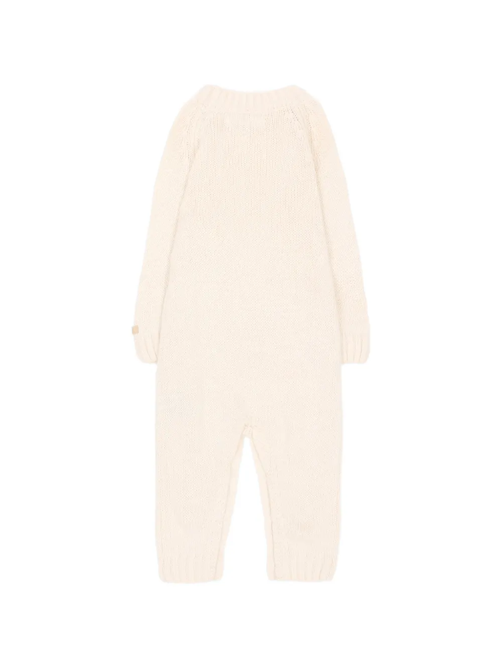 Bamboom Grofgebreide jumpsuit met zakdetail Wit