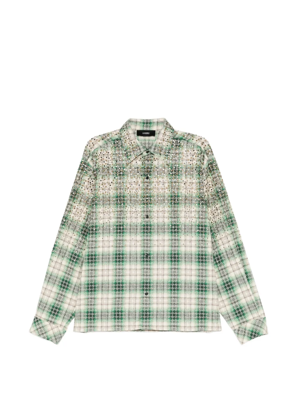 AMIRI stud-embellished checked shirt