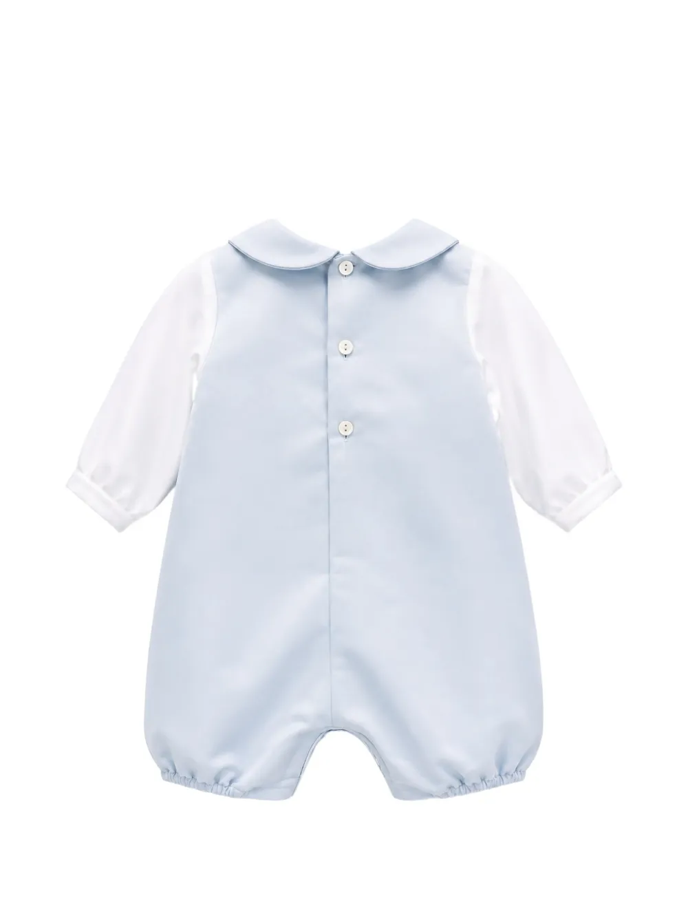 La Stupenderia Tweekleurige geplooide romper Blauw