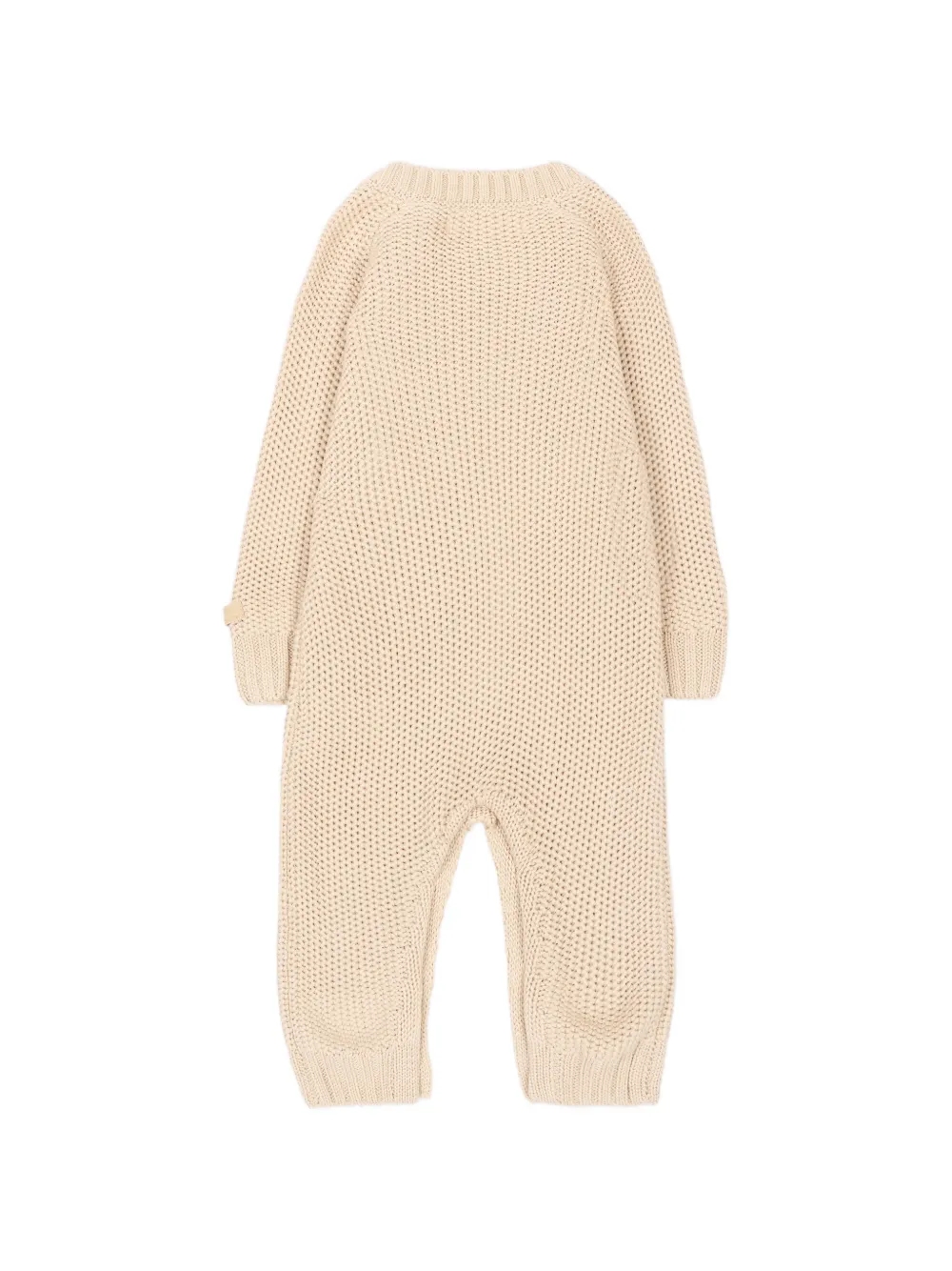 Bamboom Grofgebreide jumpsuit met knopen Wit