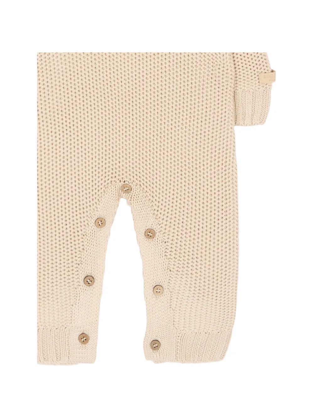 Bamboom Grofgebreide jumpsuit met knopen Wit